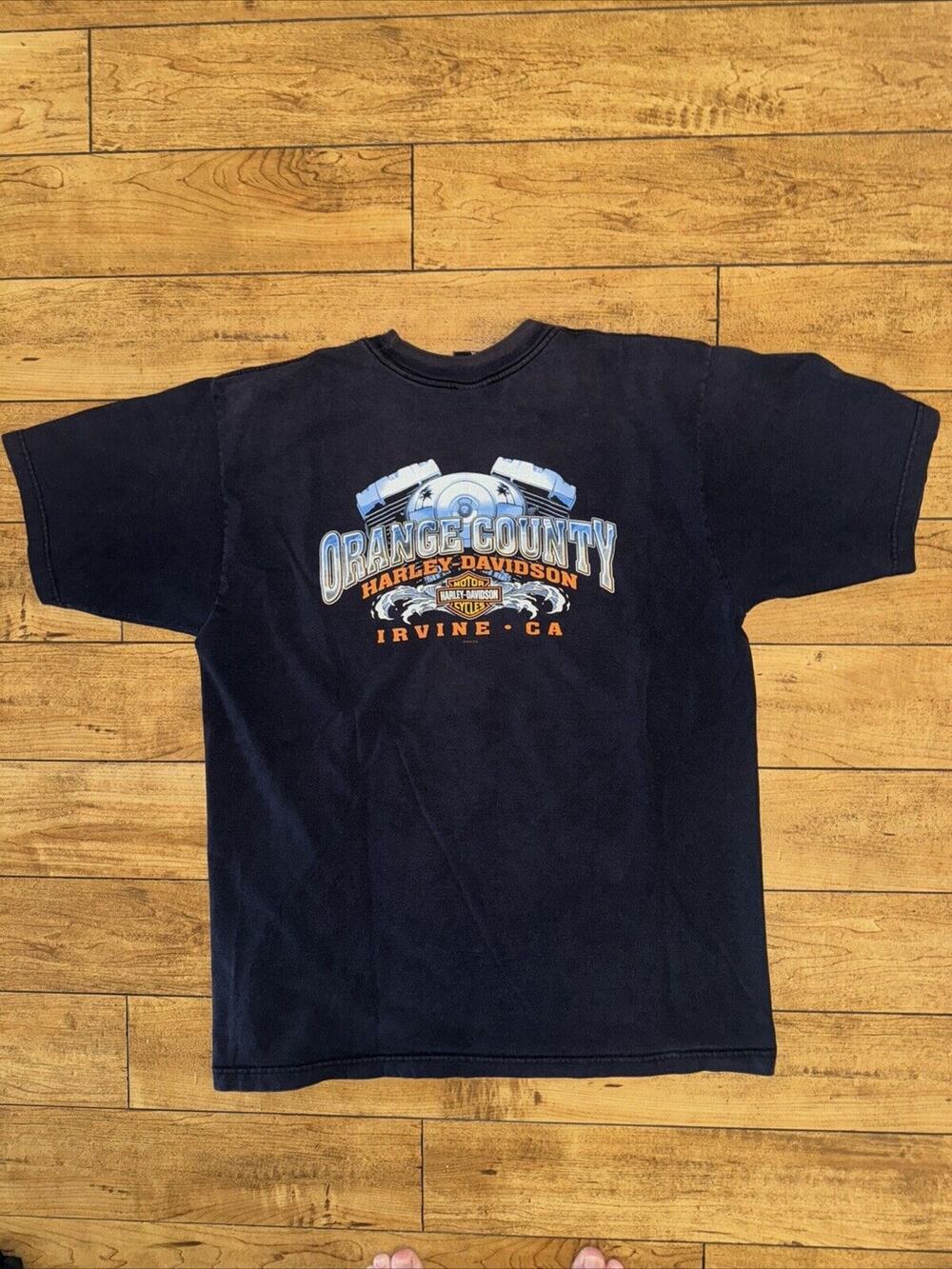 Harley Davidson Orange County T-Shirt Black XL 22x29